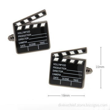 Make Custom Logo Men Cufflinks High Quality Enamel Copper Cufflinks